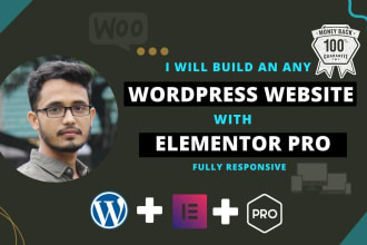 redesign, clone, develop your wordpress website by elementor pro