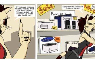 draw full colour comic strips