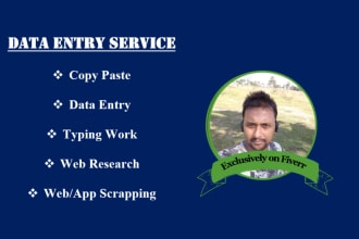 do data entry, copy paste, web scraping and shopify listing accurately