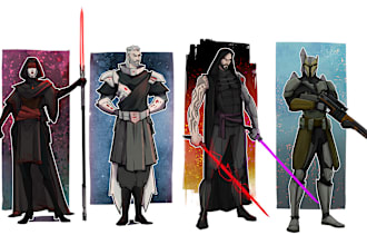 draw your star wars sci fi character art