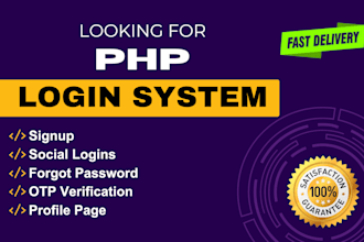 create registration, login, social logins in PHP
