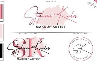 do beauty spa makeup luxury eyelash and boutique cosmetic logo design