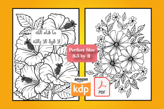 do islamic adult coloring, arabic mandala pages for kdp