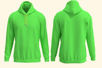 do photorealistic 2d 3d clothing mockup in 24 hours