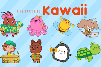 create a cute and unic kawaii for you