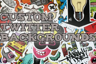 create a custom twitter background