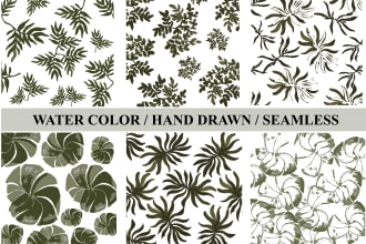 design a seamless watercolor print pattern