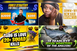 design an eye catching and clickbait youtube thumbnail