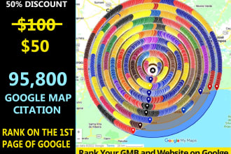 do 95,800 google maps citations for gmb ranking and local business SEO