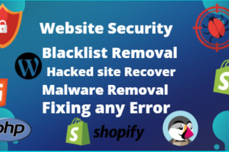 malware removal, security, blacklist, fixing any issues expert