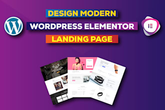 design modern wordpress elementor landing page