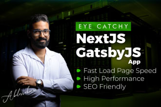 develop next js, gatsby js web application