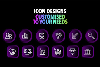 design custom flat modern vector icons
