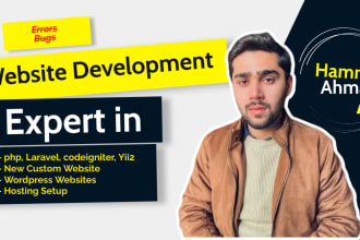fix or develop any php, laravel, codeigniter, yii2 website