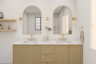 do render of your bathroom in 3d rendering interior