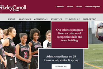 develop a professional school website