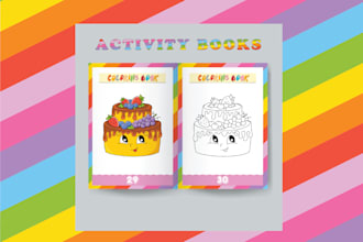 design children activity book, handwriting coloring and kids tracing book
