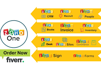 develop and design website on zoho sites, zoho commerce