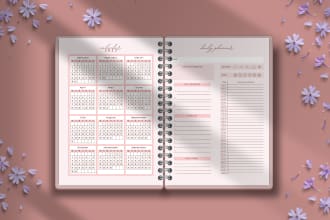 do minimalist KDP interior and cover for journals, planners