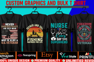 do typography t shirt and custom graphic bulk t shirt design