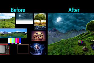 do photo manipulation, fantasy edit