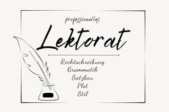 edit your german text or manuscript