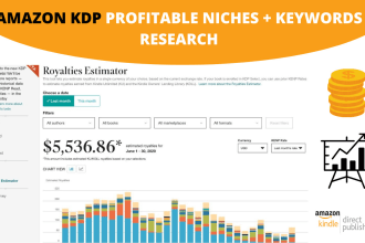 do niche and keywords research for amazon KDP