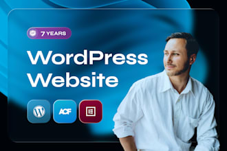 develop a wordpress website or landing page with elementor pro or acf