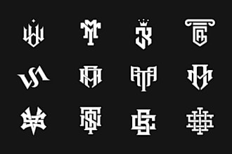 design modern minimalist baseball team monogram logo