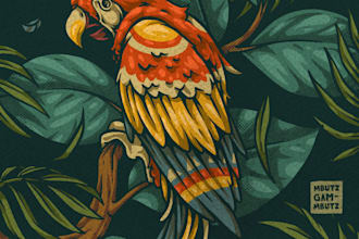 create floral or tropical ambiance design with my style character