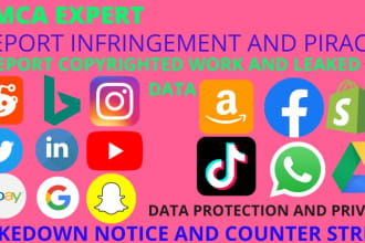 file copyright claim for infringing data and submit legal appeal to false claims