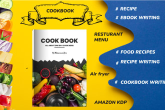 create a custom recipe book, cookbook and ebook