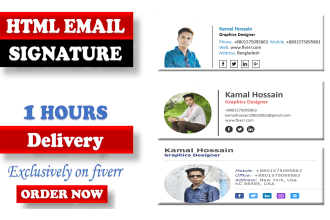 create email signature HTML, clickable HTML email signature