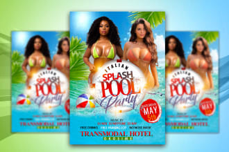do exceptional party flyer, club, birthday or event flyer within 4 hours