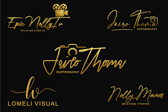 design luxury elegant photography signature logo, or watermark in 5 hours