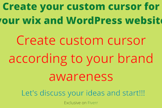 create custom cursor for your wix and wordpress website