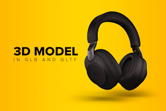 gltf, glb 3d model of your product ready for shopify, ar VR
