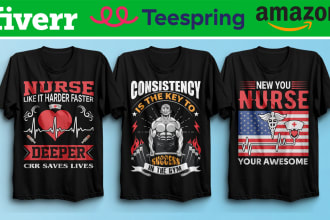 do awesome trendy and custom typography t shirt design