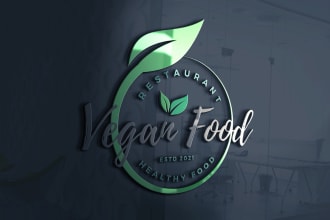 do a vegan logo for bio and organic food , restaurant or brand