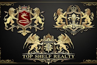 design custom luxury heraldic, coat of arms logo