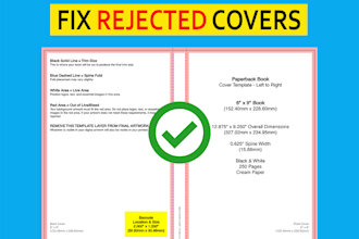 fix error, modify, resize, edit book cover, ebook cover, amazon KDP manuscript