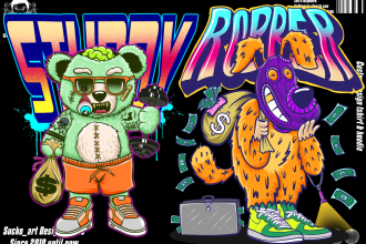create streetwear illustration for brand apparel clothing