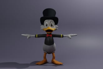 do 3d cartoon character modelling, sculpting using blender