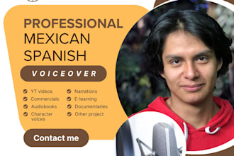 record a professional mexican spanish voice over