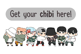 a figure or group with my chibi style