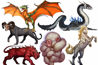 Best Deals! draw your oc and dnd creature illustration