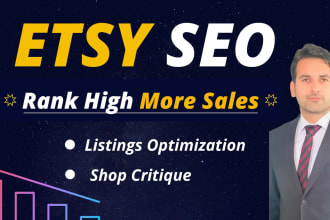 do etsy SEO listing,promotion,virtual assistant for high sales