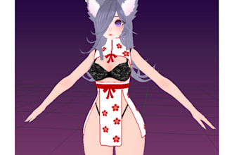 model a 3d vrchat vr  vrc avatar from scratch