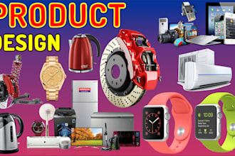 do 2d and 3d product design, 3d cad model, 3d printing model