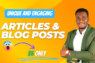 write engaging SEO articles, blog posts, or website content